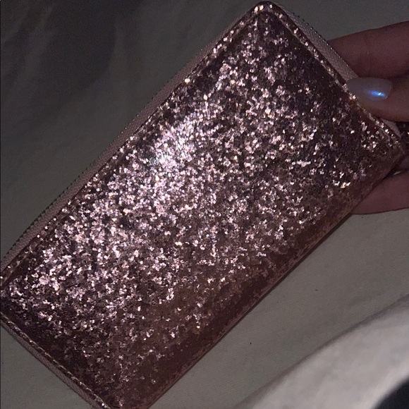 NWOT Pink Glitter Wristlet Wallet Sparkle & Co. - Picture 3 of 5